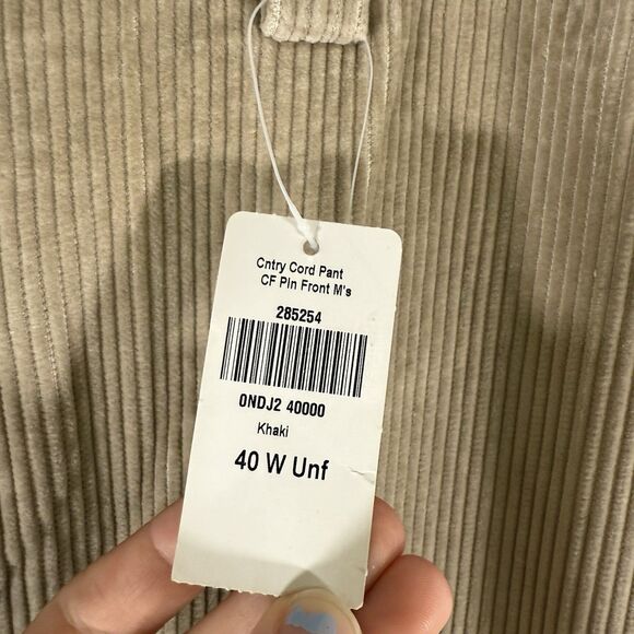 New LL Bean Corduroy Pants Men's 40 Brown 100% Cotton Flat Front Soft - Picture 4 of 10